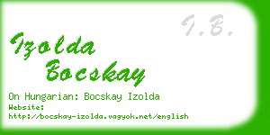 izolda bocskay business card